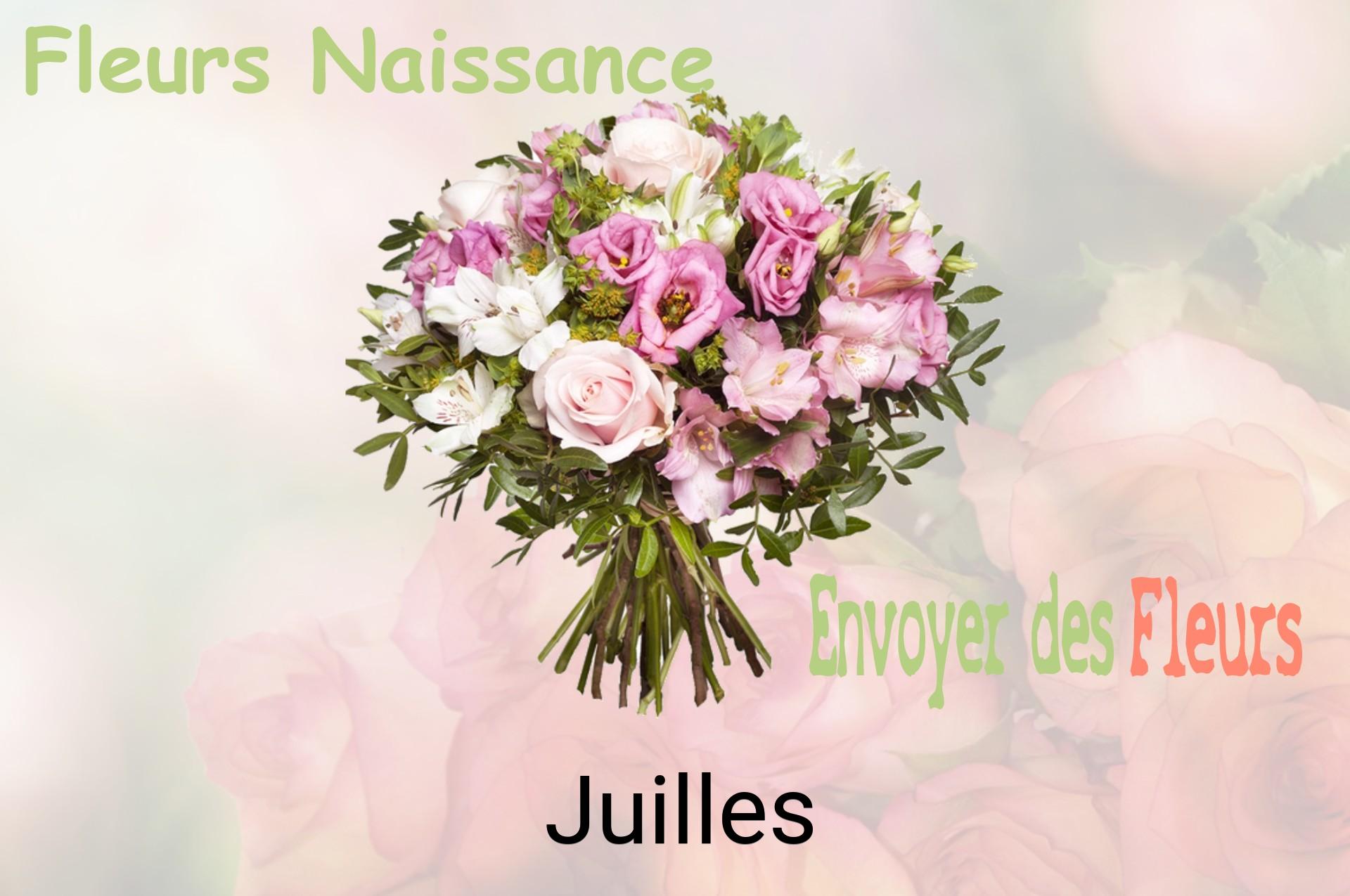 Bouquet de fleurs de naissance livré à Juilles